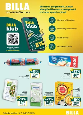 Billa katalog v Žďár nad Sázavou | Leták BILLA klub | 2025-07-16T00:00:00.000Z - 2025-07-29T00:00:00.000Z