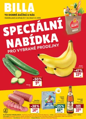 Billa katalog v Hradec Králové | Billa Speciální nabídka: vybrané prodejny | 2025-07-23T00:00:00.000Z - 2025-08-05T00:00:00.000Z