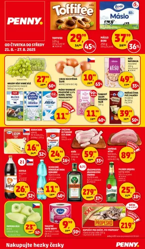 Penny Market katalog v Pardubice | Skvělá nabídka pro lovce výhodných nákupů | 2025-08-21T00:00:00.000Z - 2025-08-27T00:00:00.000Z