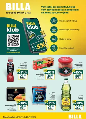 Billa katalog v Rakovník | Leták BILLA klub | 2025-09-10T00:00:00.000Z - 2025-09-23T00:00:00.000Z