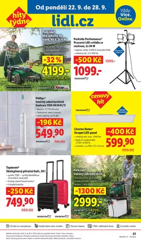 Lidl katalog v Most | Hity týdne se slevou až 1300 Kč | 2025-09-18T00:00:00.000Z - 2025-09-28T00:00:00.000Z