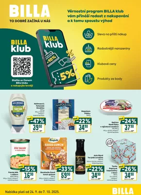 Leták BILLA klub
