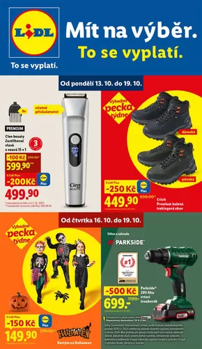 Lidl katalog v Tábor | Nabídky pro lovce výhodných nákupů | 2025-10-09T00:00:00.000Z - 2025-10-19T00:00:00.000Z