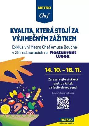 Makro katalog v Tábor | Zažijte METRO Chef Amuse Bouche na Restaurant Week | 2025-10-08T00:00:00.000Z - 2025-10-16T00:00:00.000Z
