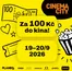 Cinema City katalog | Za 100 Kč do kina! | 2026-09-19T00:00:00.000Z - 2026-09-20T00:00:00.000Z