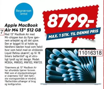 Den - Air M4 13" 512 GB