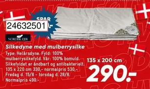 Silkedyne med mulberrysilke
