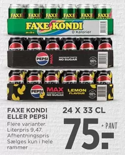 Faxe - FAXE KONDI ELLER PEPSI
