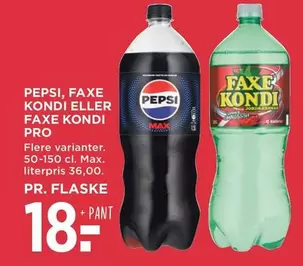 Pepsi - Faxe Kondi eller Faxe Kondi Pro