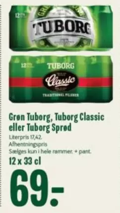 Grøn Tuborg, Tuborg Classic eller Tuborg Sprød