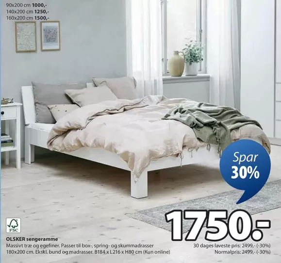 OLSKER sengeramme