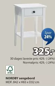 NORDBY sengebord