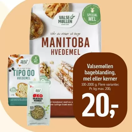 bageblanding, mel eller kerner