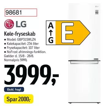 Lg - Køle-fryseskab