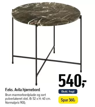 Avila hjørnebord