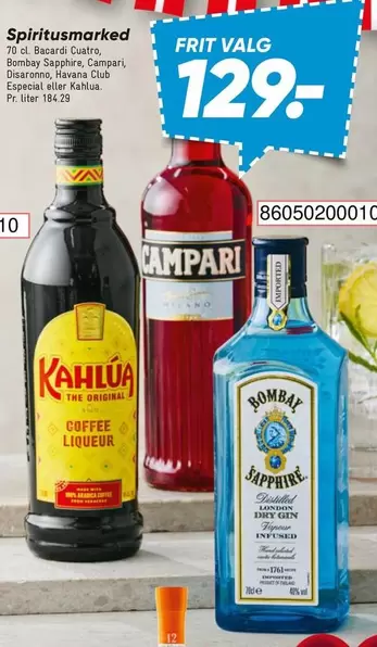 Havana - Bacardi Cuatro, Bombay Sapphire, Campari, Disaronno,  Club