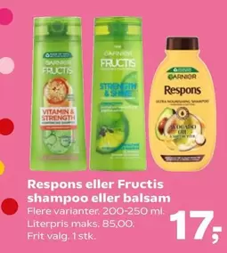 Respons eller Fructis shampoo eller balsam