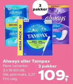 Always eller Tampax