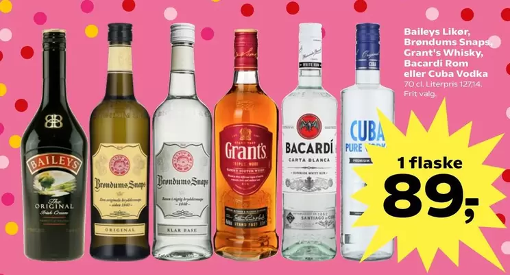 Bailey - Like, Drendums Snap, Whisky, Rom eller Vodka