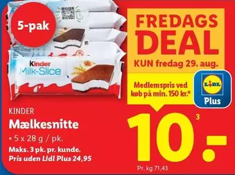 Kinder - Mælkesnitte