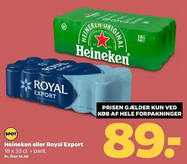 Heineken eller Royal Export