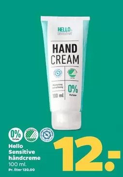 Sensitive håndcreme