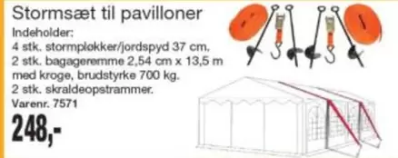 Stormsæt til pavilloner