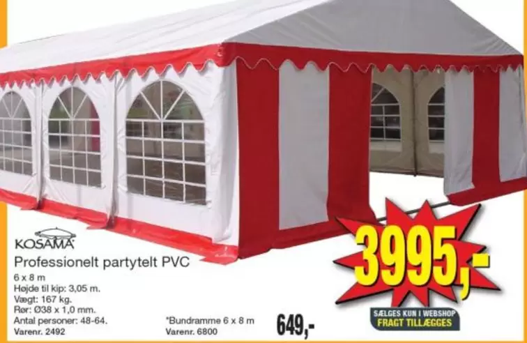 Professionelt partytelt PVC