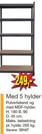 Med 5 hylder