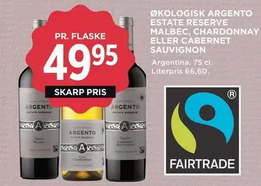ESTATE RESERVE MALBEC, CHARDONNAY ELLER CABERNET SAUVIGNON