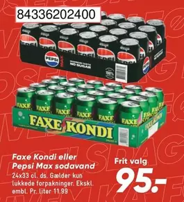 Pepsi - Kondi eller Max sodavand
