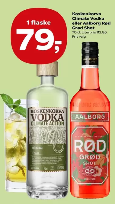 Climate Vodka eller Aalborg Red Gred Shot