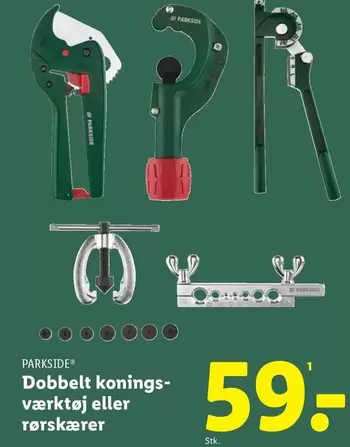 Dobbelt konings-værktøj eller rørskærer