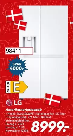 Lg - Amerikanerkøleskab