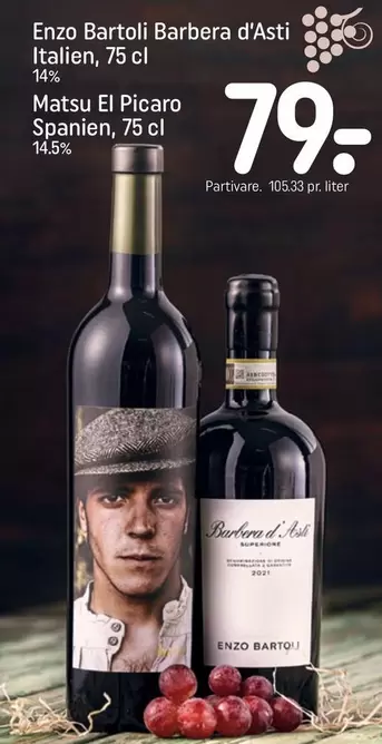 Enzo Bartoli Barbera d'Asti or Matsu El Picaro