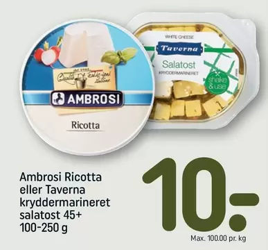 Ricotta eller Taverna salatost 45+
