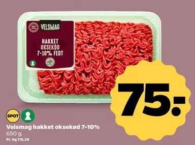 hakket oksekød 7-10%