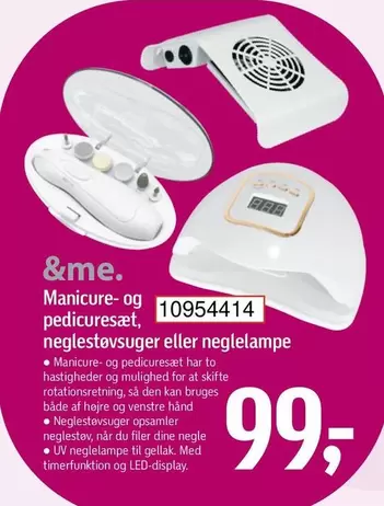 Den - Manicure- og pedicuresæt, neglestøvsuger eller neglelampe