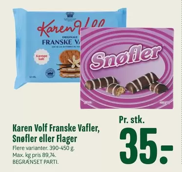 Karen - Franske Vafler, Snøfler eller Flager