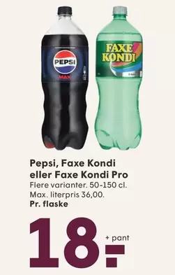 Pepsi - Faxe Kondi eller Faxe Kondi Pro
