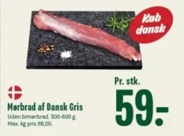 Mørbrad af Dansk Gris