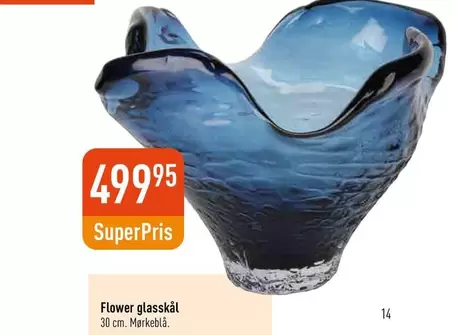 Flower glasskål