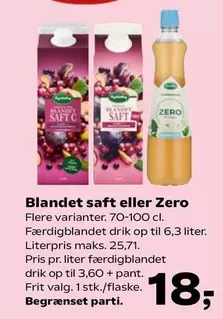 Blandet saft eller Zero