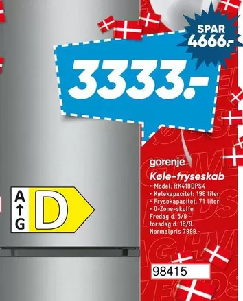 Køle-fryseskab RK4180PS4