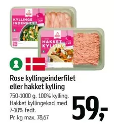 Rose -  kyllingeinderfilet eller hakket kylling