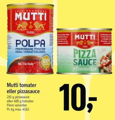 Tomater Eller Pizzasauce