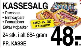 Discobars, Birthdaybars, Peanutsbars