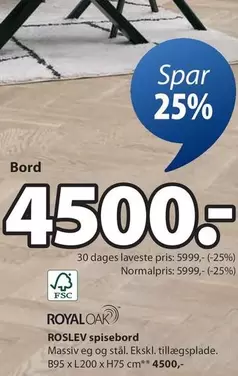 ROSLEV spisebord