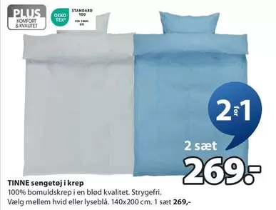 TINNE sengetøj i krep