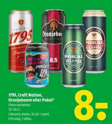 Craft Nation, Oranjeboom eller Pokal